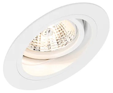 Conjunto de 6 Foco de encastrar redondo branco orientável - CHUCK 70