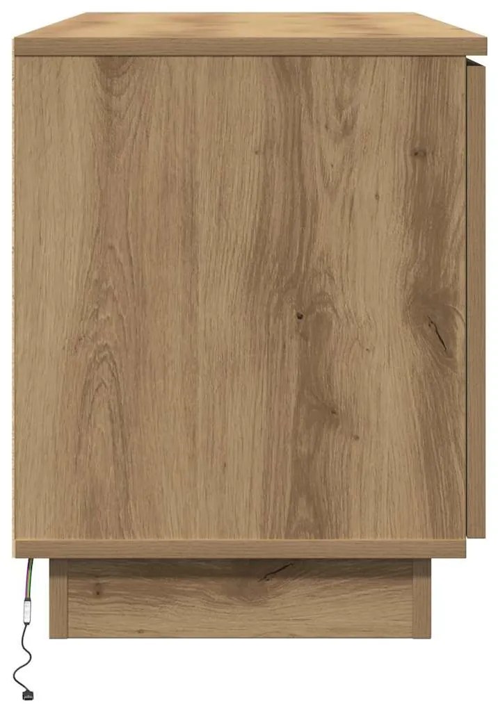 Gabinete de TV Carvalho Artesanal 100x38x49 cm Madeira Engenheirada