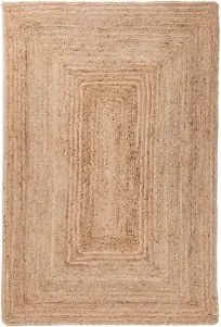Alfombra Retangular Em Juta Natural Tempo 120 X 180 Cm - Sklum