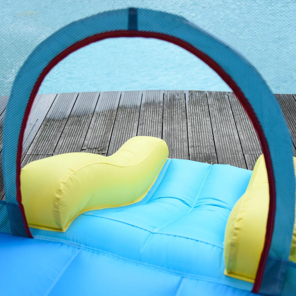 Castelo Insuflável com 2 Escorregas Trampolim e Piscina para Crianças acima de 3 Anos com Inflador e Bolsa de Transporte para Interior Exterior 330x26