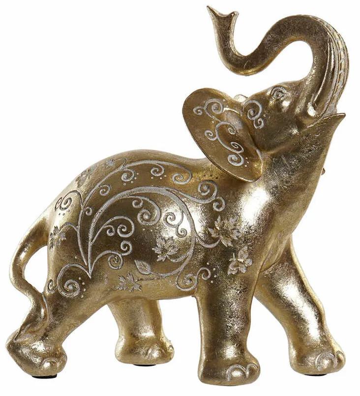 Figura Decorativa DKD Home Decor Resina Elefante (19.6 x 9.5 x 21.6 cm)