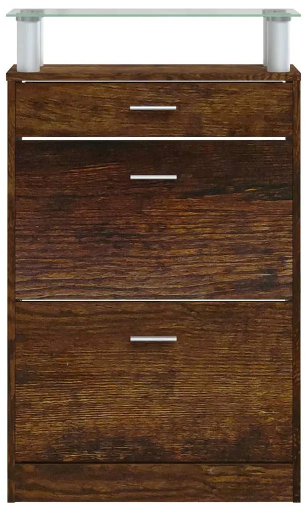 Sapateira 63x24x104 cm derivados de madeira carvalho fumado