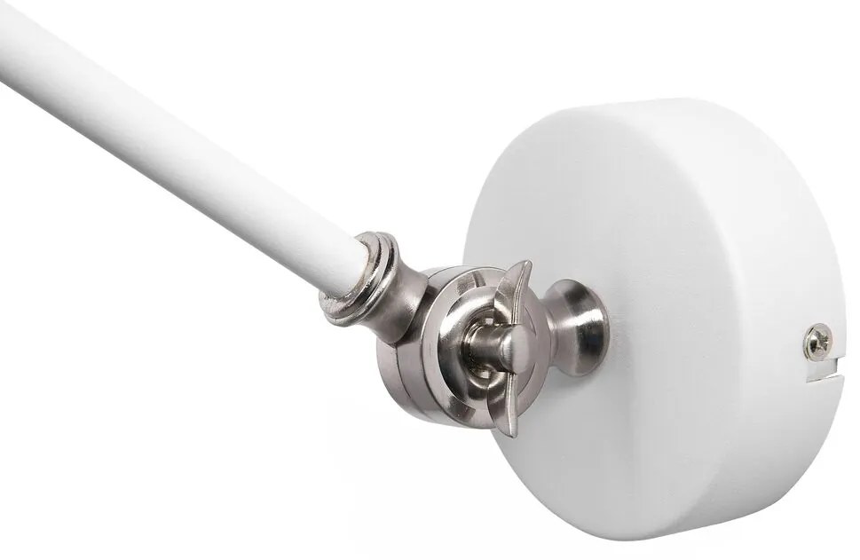 Conjunto de 2 candeeiros de parede branco e prateado MISSISSIPPI M Beliani