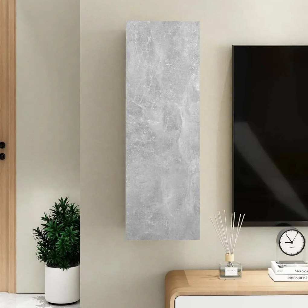 Móvel de TV 30,5x30x90 cm derivados de madeira cinzento cimento