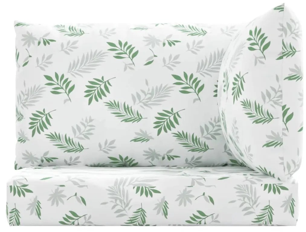 Almofadões p/ móveis paletes 3 pcs tecido oxford padrão folhas