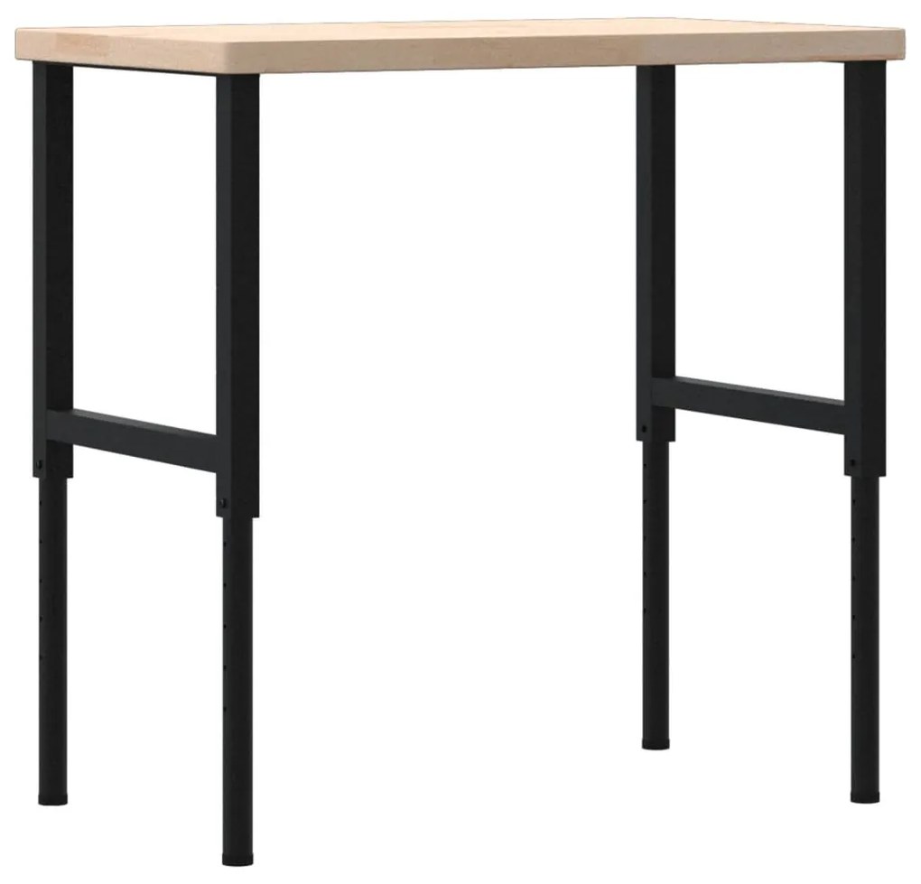 Bancada retangular 100x60x(73-99,5) cm madeira carvalho maciça