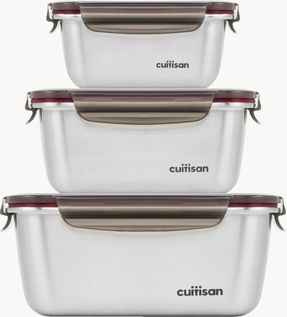 Recipiente para alimentos Cuitisan Flora, conjunto de 3