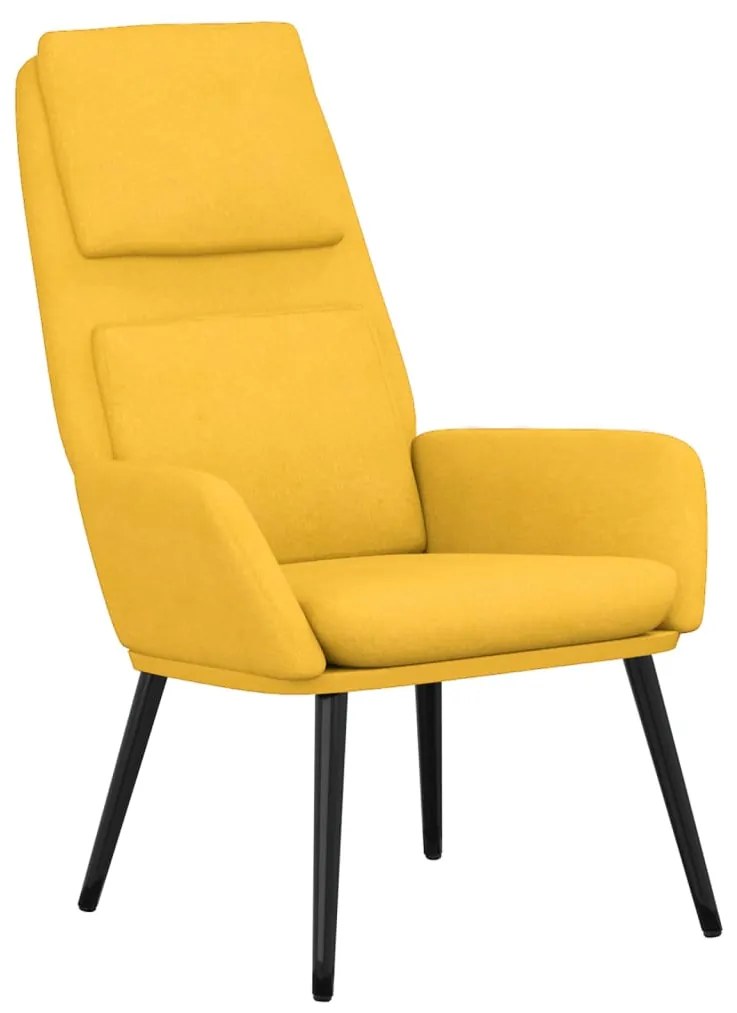 Poltrona Gale de Descanso com Apoio de Pés - Amarelo Mostarda - Design