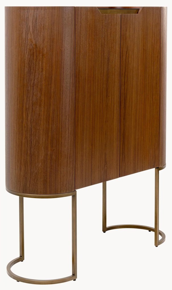 Cómoda alta em madeira de nogueira Giorgio