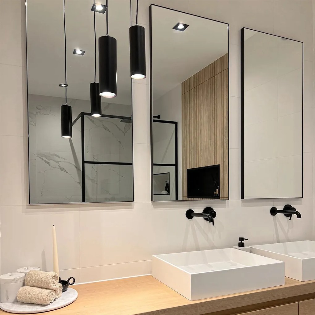 Candeeiro de suspensão design preto - Tubo