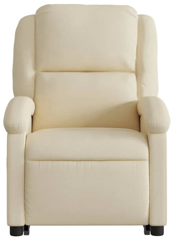 Poltrona elevatória de massagens tecido cor creme