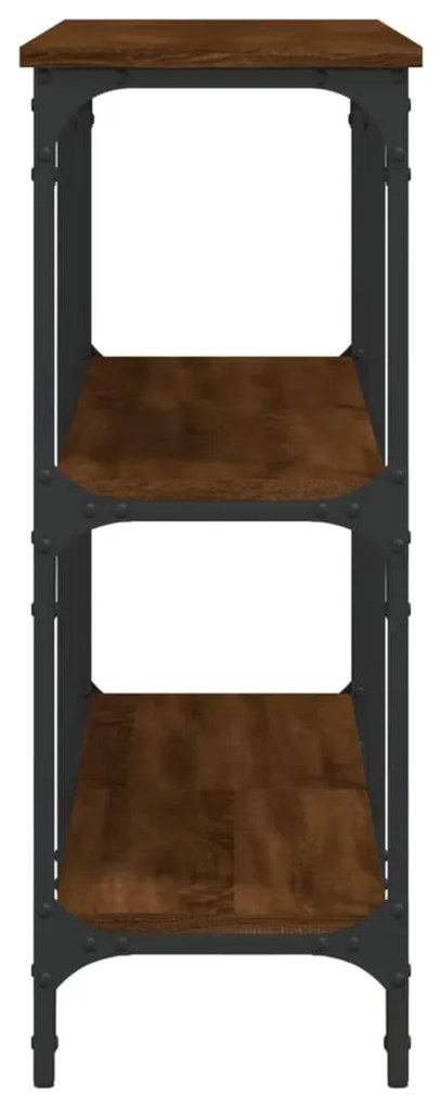 Mesa consola 150x29x75 cm derivados madeira carvalho castanho