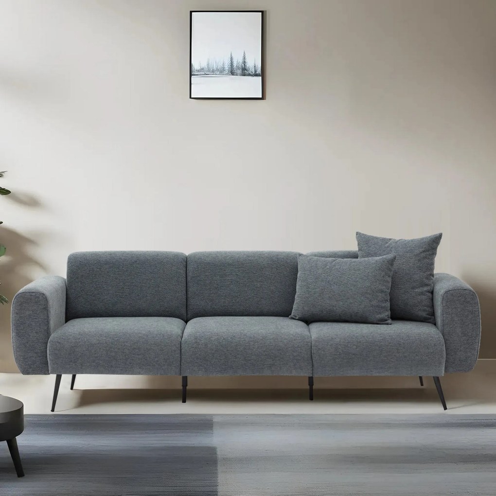 Sofá de 3 Lugares Side – Antracite – 235x77x82 cm