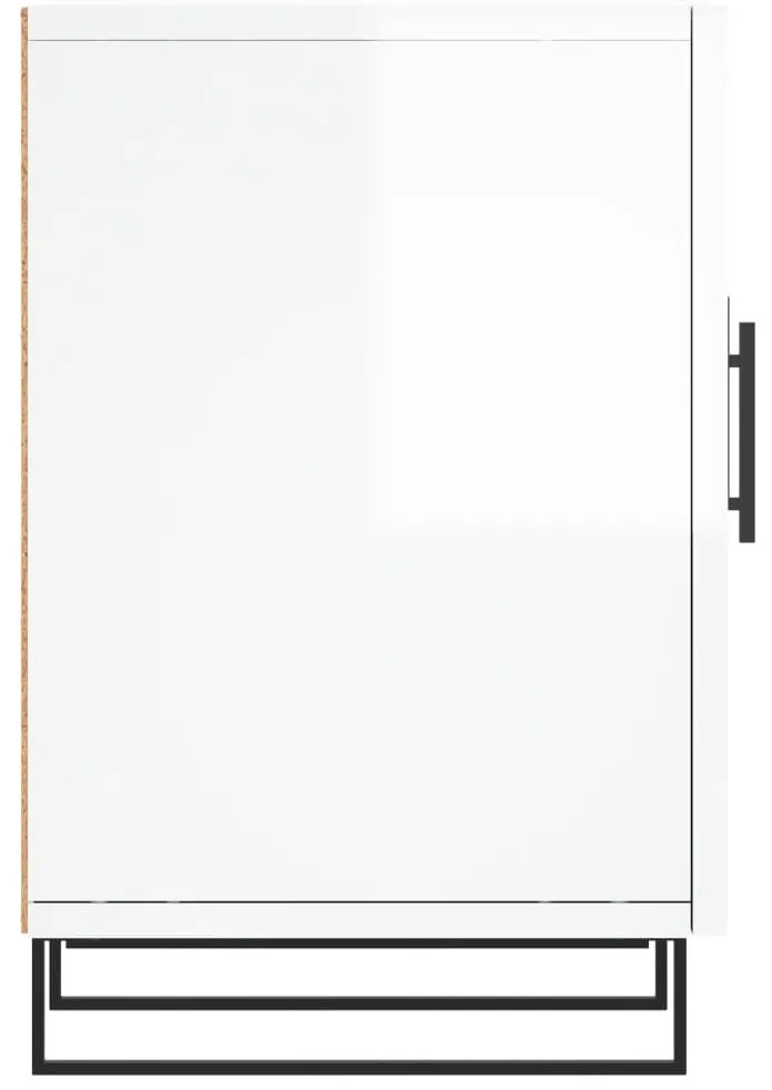Móvel de TV 150x30x50 cm derivados de madeira branco brilhante