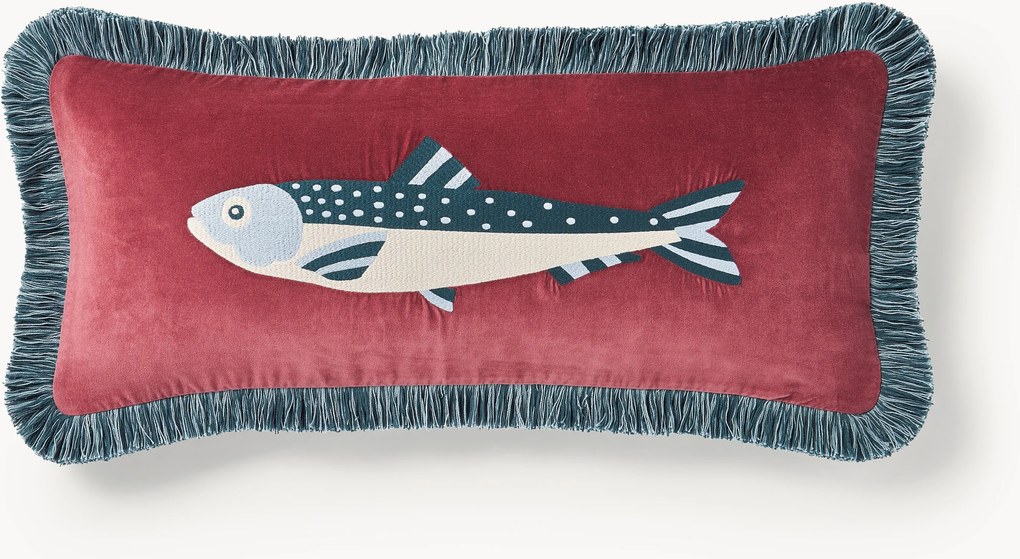 Capa de almofada com franjas Triton