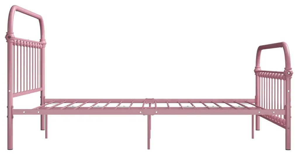 Estrutura de cama 160x200 cm metal rosa