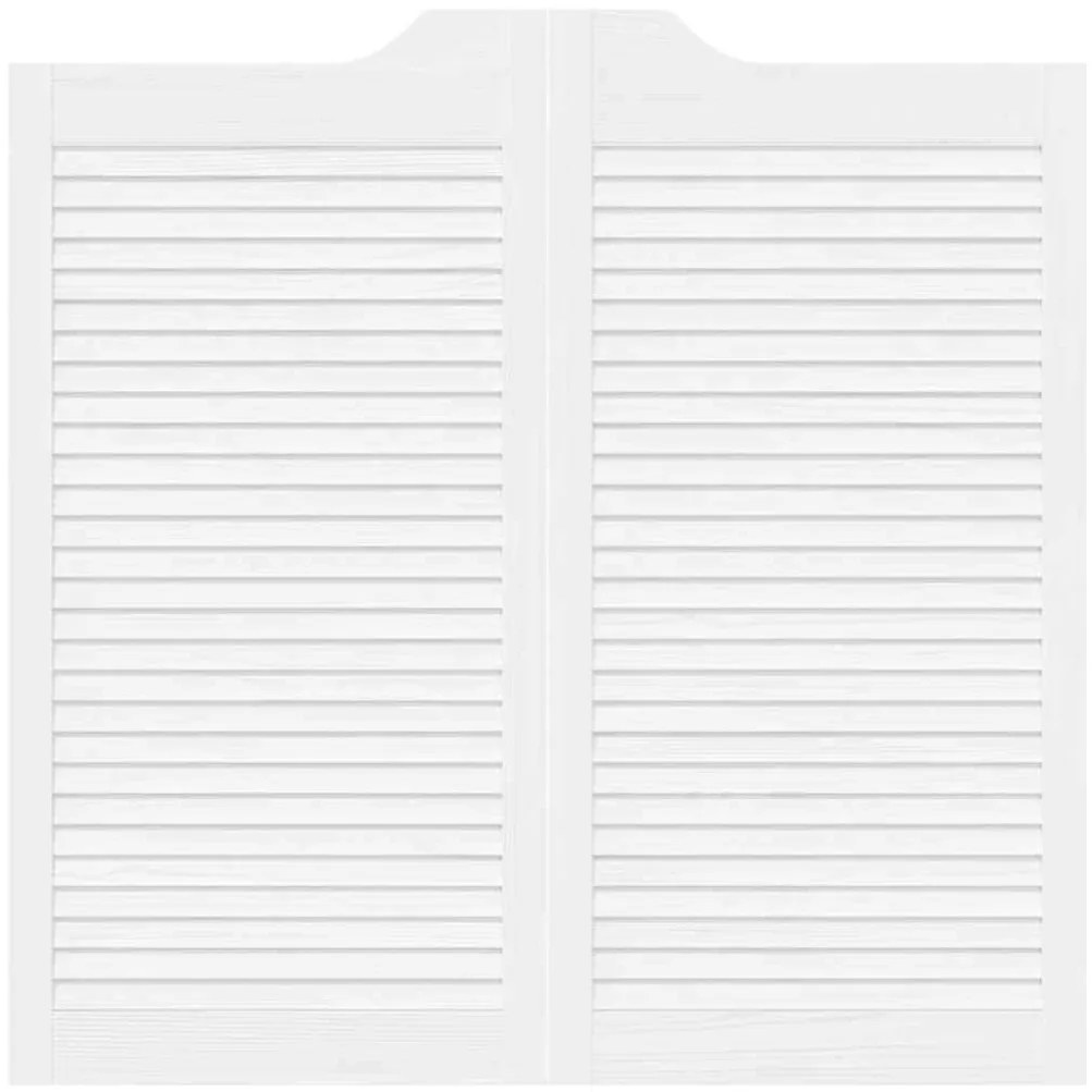 Portas de batente design de persiana 2-Par 100x100 cm branco