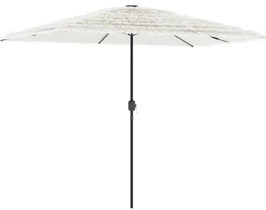 Guarda-sol de jardim com poste de aço 300x200x250 cm branco