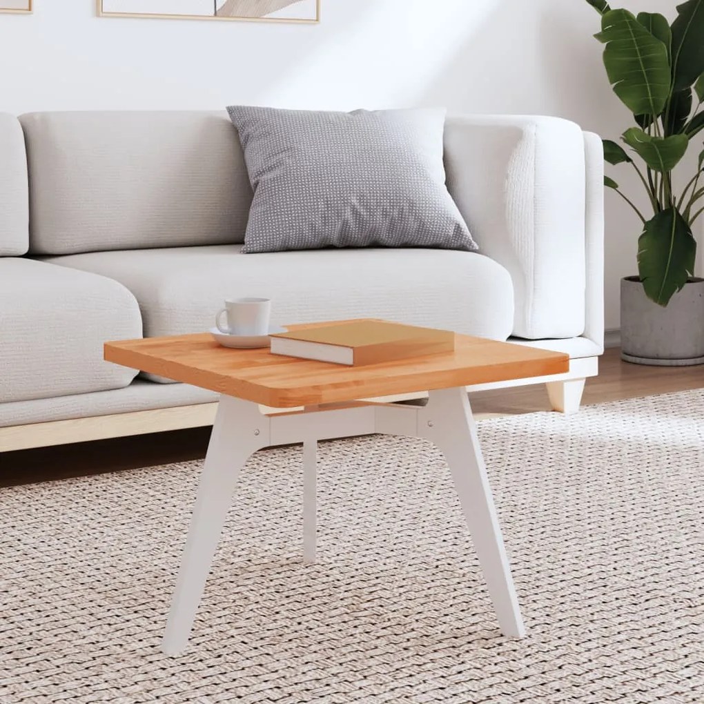 vidaXL Tampo de mesa quadrado 50x50x2,5 cm madeira de faia maciça