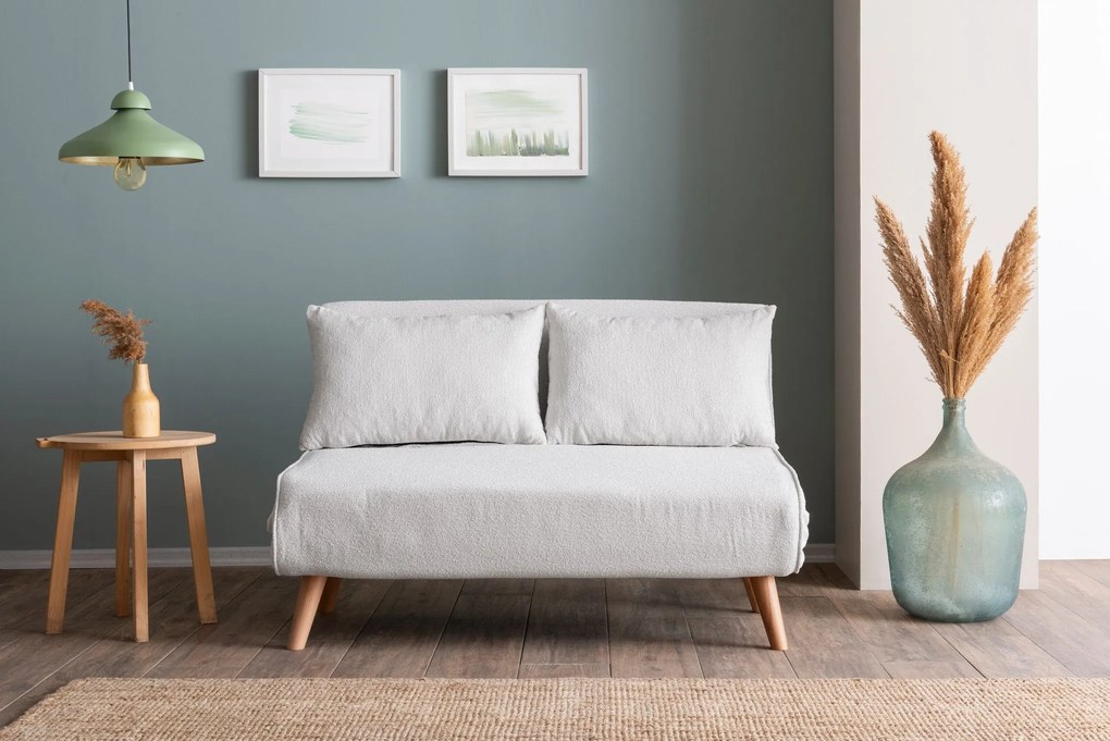 Sofá-Cama 2 Lugares Folde – Branco – 120 x 180 cm