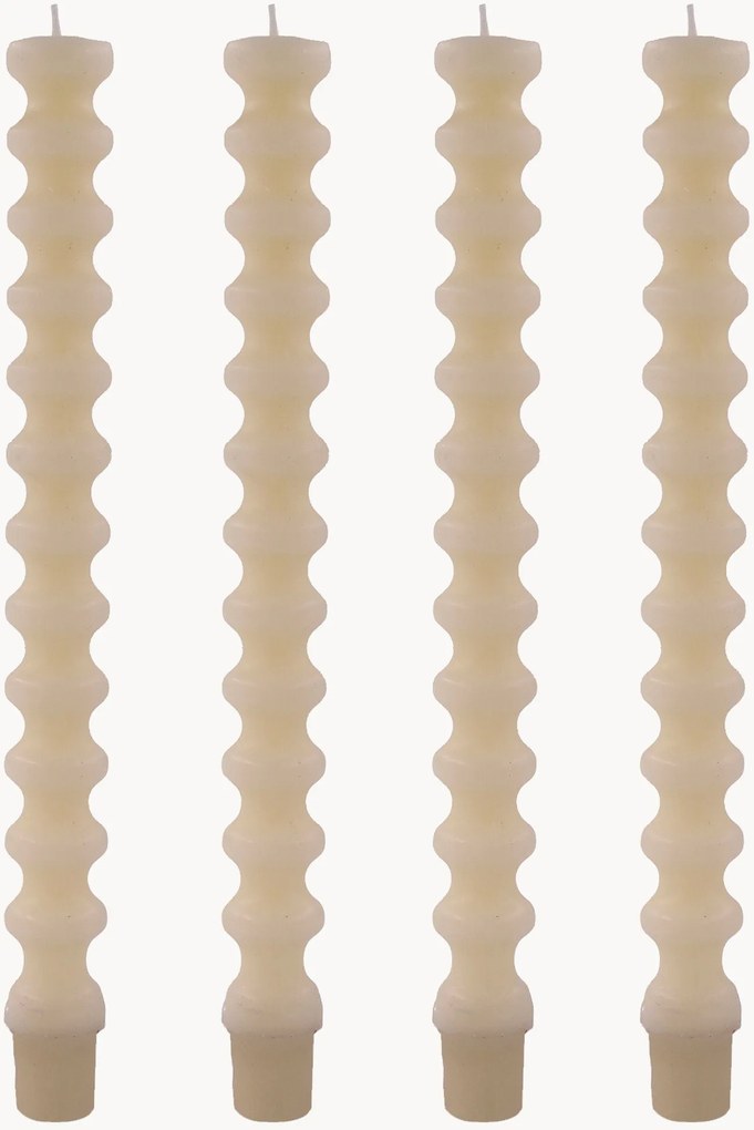 Velas de jantar artesanais Mura, conjunto de 4