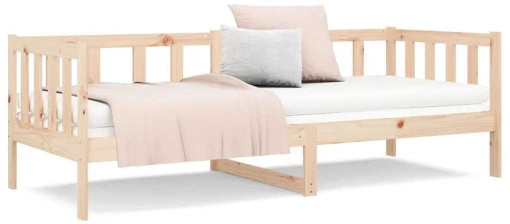 Sofá-cama sem colchão 80x200 cm madeira de pinho maciça