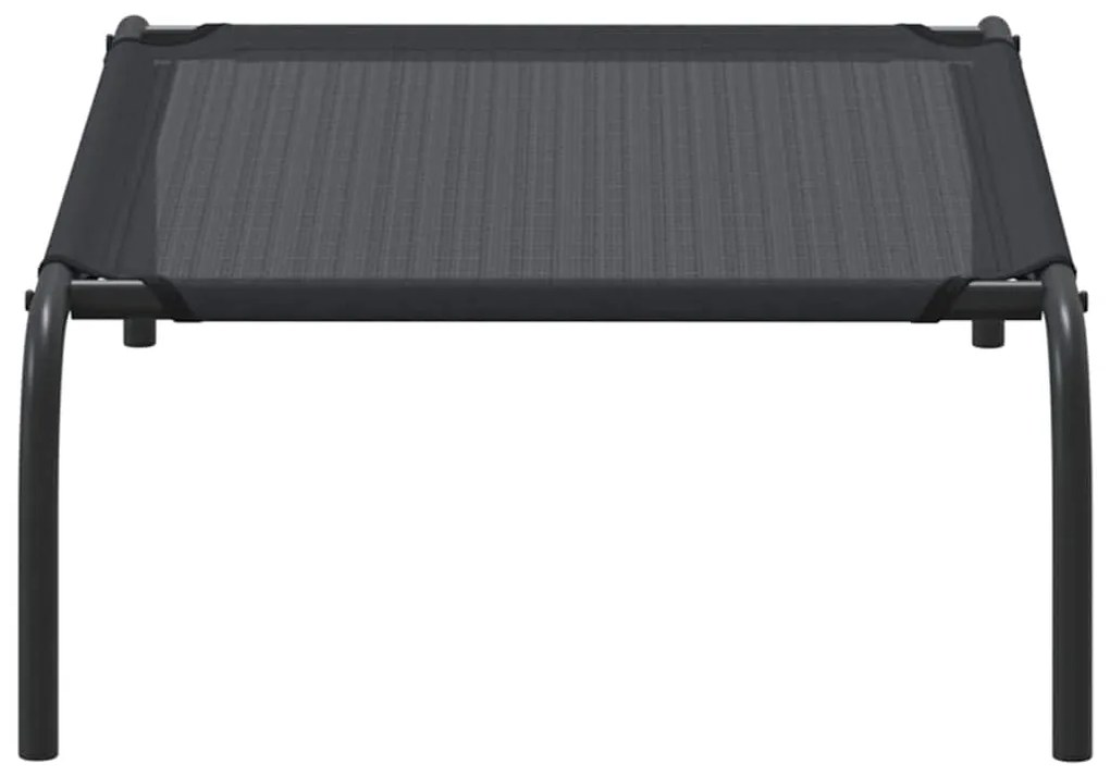 Cama para cães elevada preto S textilene