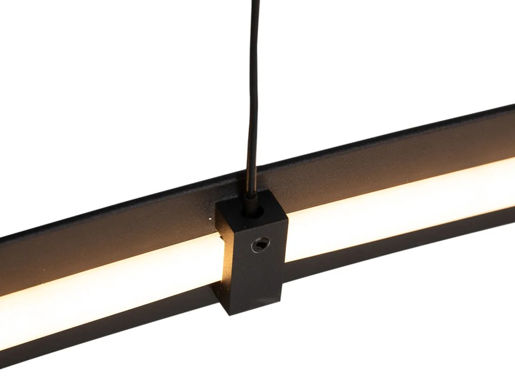 Candeeiro de suspensão moderno preto c/ LED regulável 3 níveis - Dasha Moderno