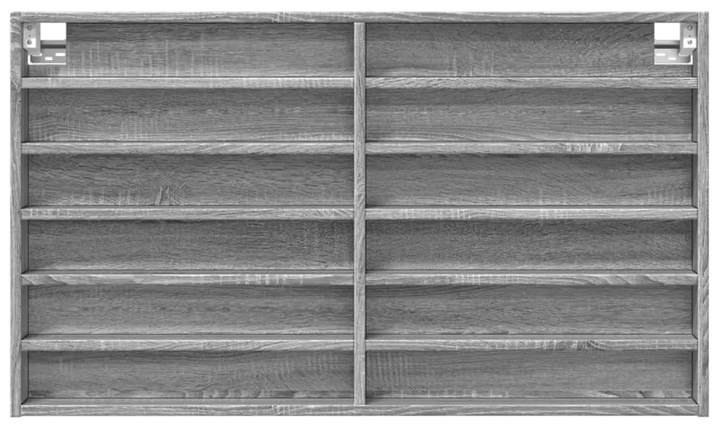 Armário vitrine 100x8,5x58 cm derivados de madeira cinza sonoma