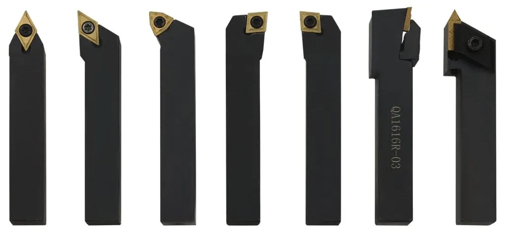 12 pcs conj. ferramentas torneamento intercamb. 16x16mm 100mm