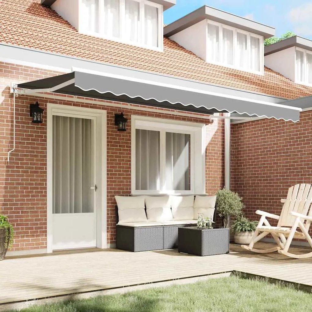 Toldo Elétrico Branco 4 x 2 m Alumínio &amp; Tecido