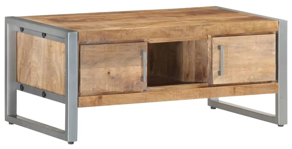 Mesa de centro 95x50x40 cm madeira de mangueira áspera