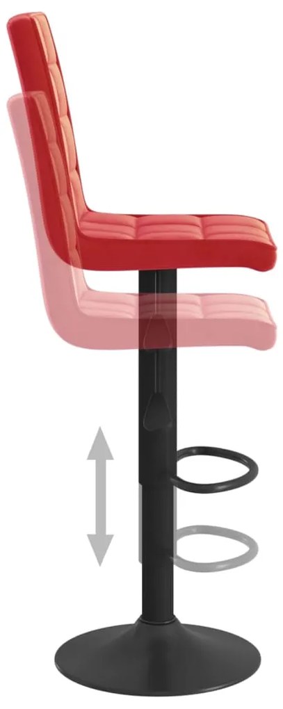 Bancos de bar 2 pcs veludo vermelho tinto