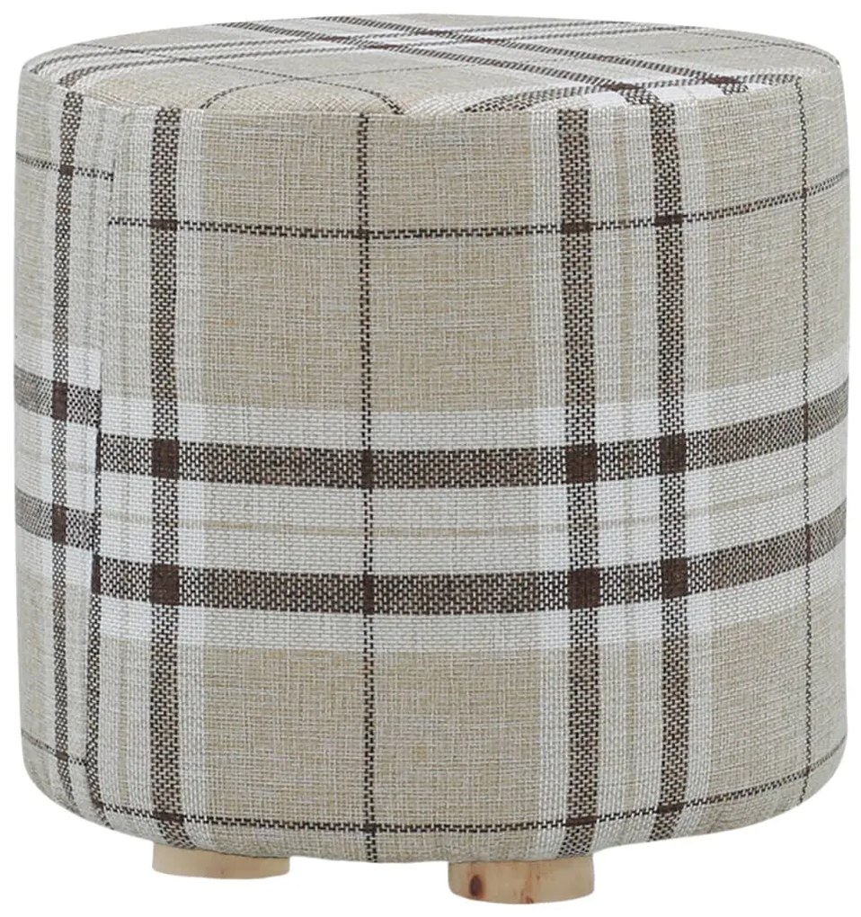 288034 vidaXL Stool Block Fabric Round