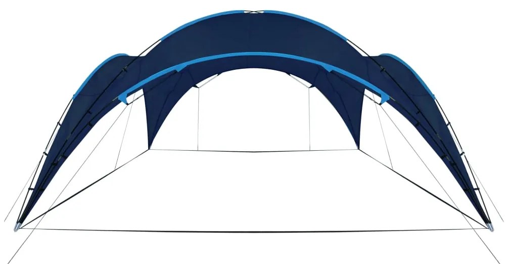 Tenda para festas arqueada 450x450x265 cm azul-escuro