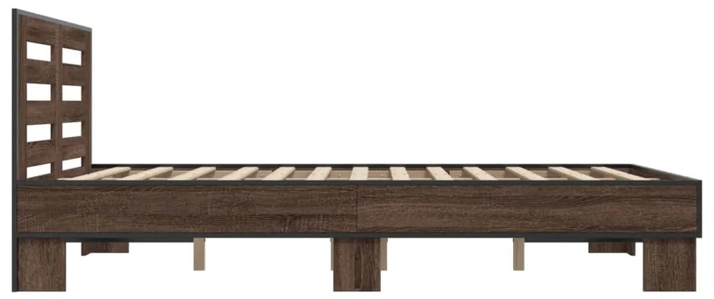 Estrutura de cama 140x200cm derivados madeira/metal