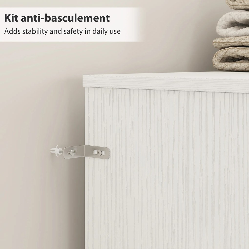 Cabeceira de cama com pés e espaço de arrumação 160 x 20,2 x 108,2 cm, acessório de cama com 4 compartimentos abertos, branco