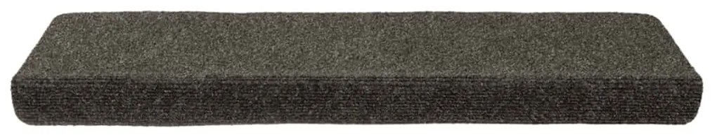 Tapetes de escada autoadesivos 30 pcs 65x21x4 cm antracite