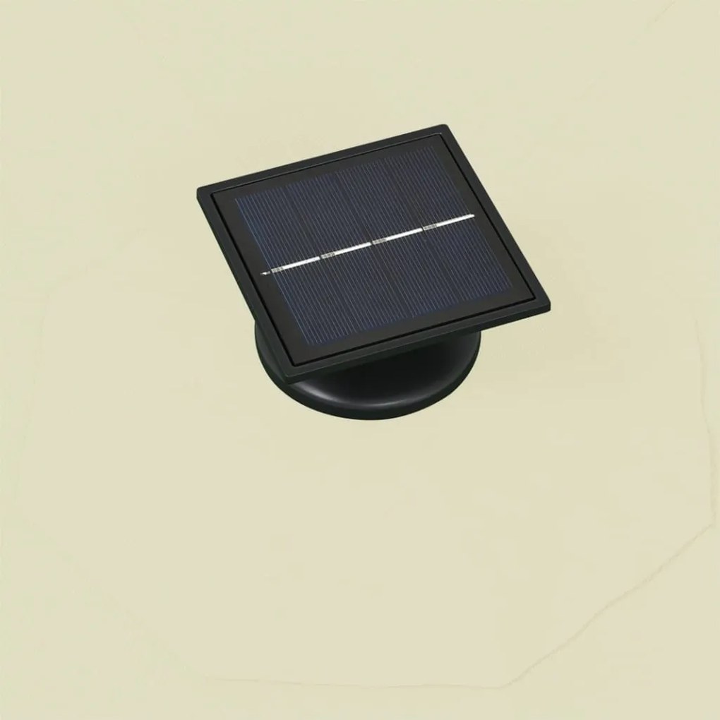 Guarda-sol para jardim de parede c/ luzes LED 300 cm areia