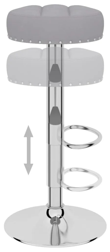 Bancos de bar 2 pcs tecido cinzento