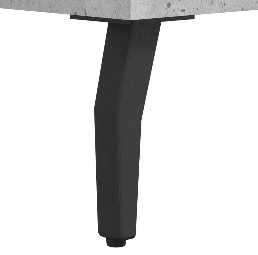 Mesas de cabeceira 2pcs derivados de madeira cinza cimento