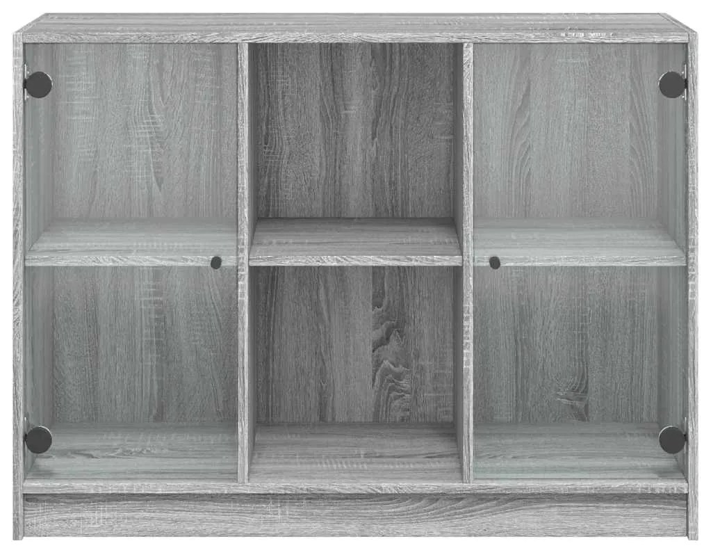 Aparador 102x37x75,5 cm derivados de madeira cinzento sonoma
