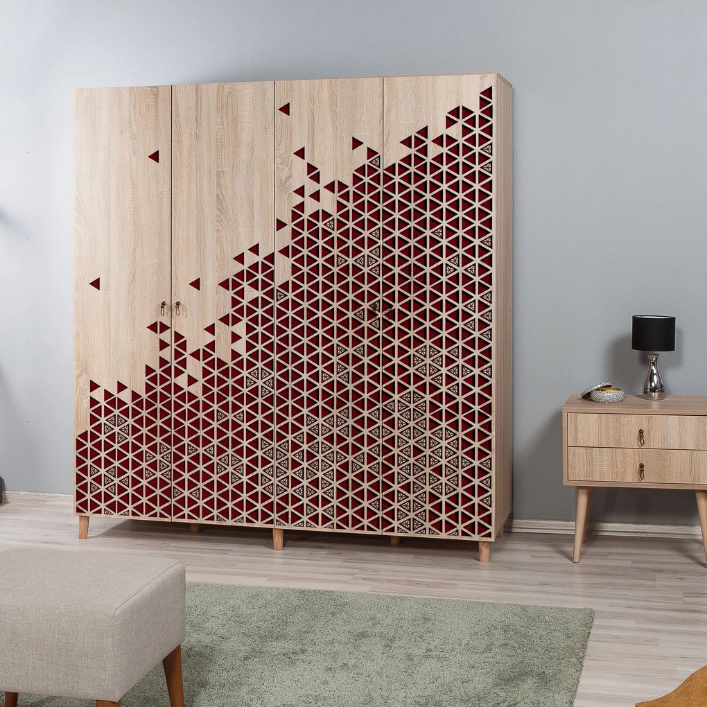 Roupeiro Imaj – Carvalho Sonoma – 180x192x52 cm