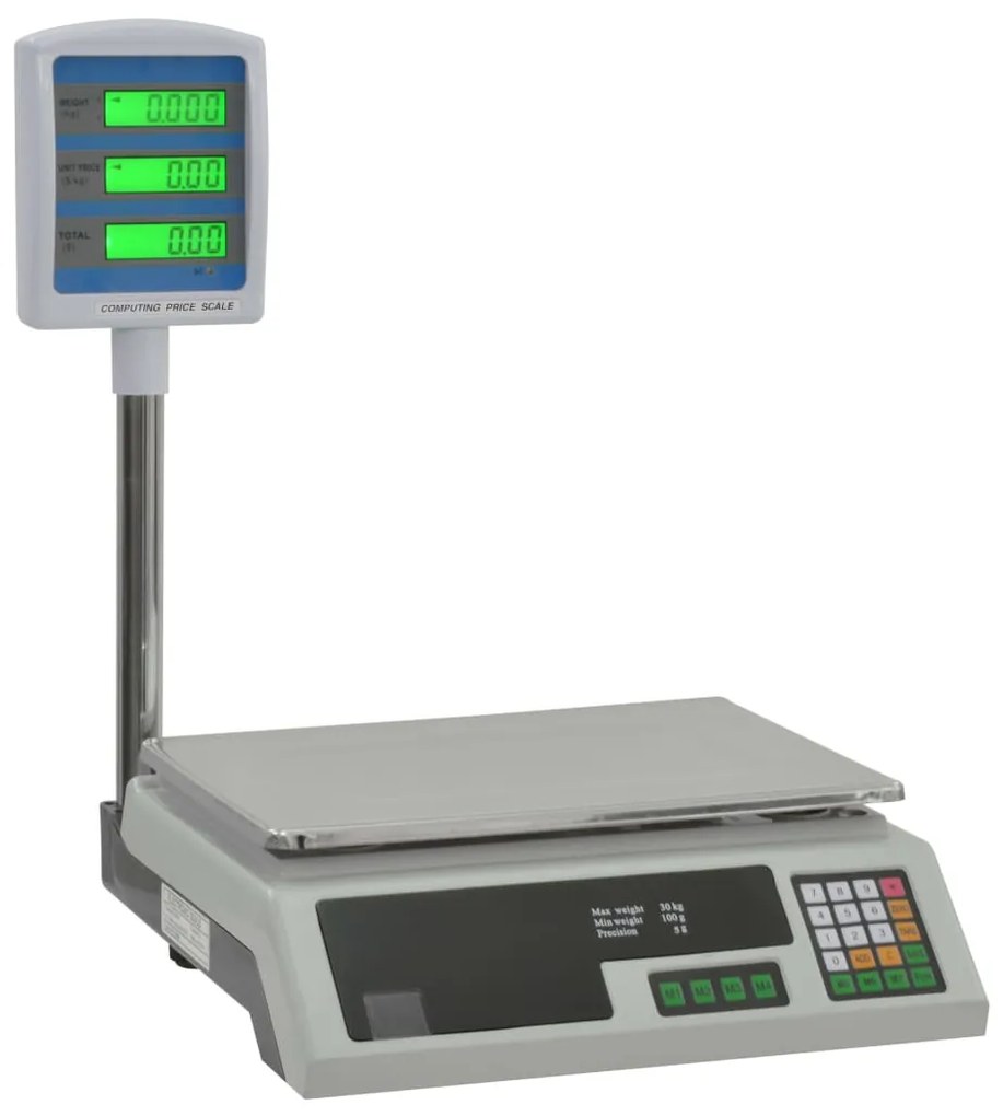 Balança eletrónica para embalagens com LCD 30 kg