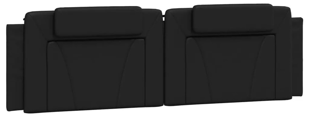 Cama com colchão 180x200 cm couro artificial preto