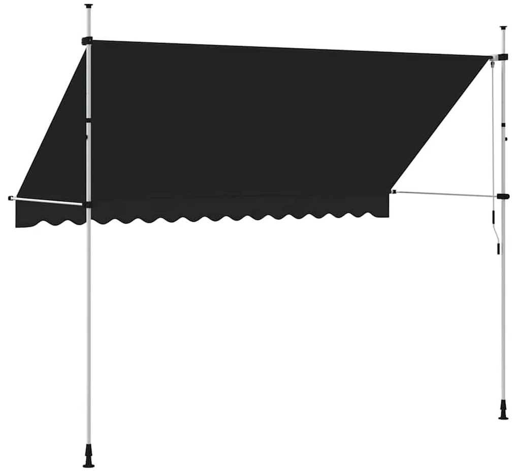 Toldo retrátil manual 350 cm antracite