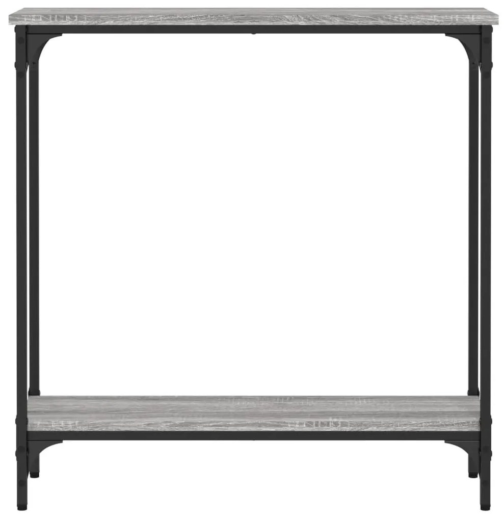 Mesa consola 75x22,5x75 cm derivados de madeira cinzento sonoma