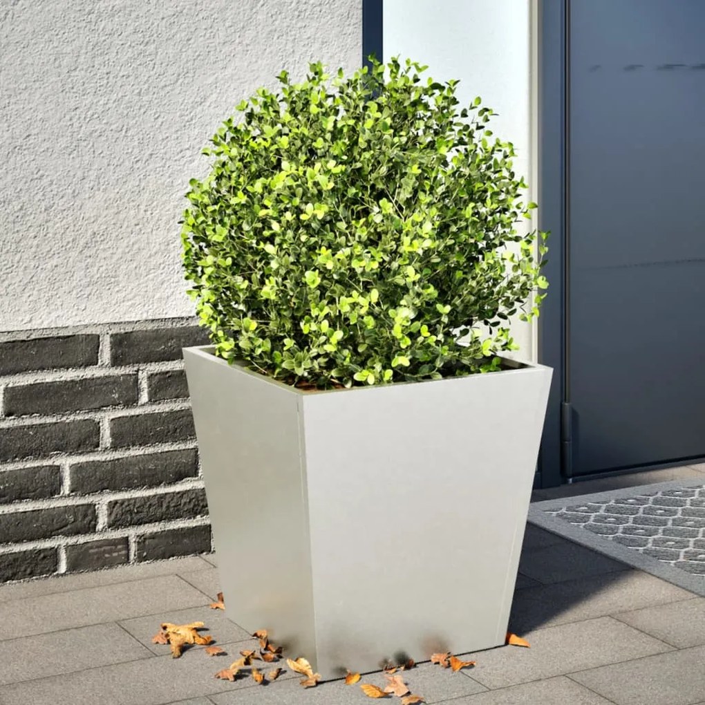 vidaXL Vaso/floreira de jardim 40x40x40 cm aço inoxidável