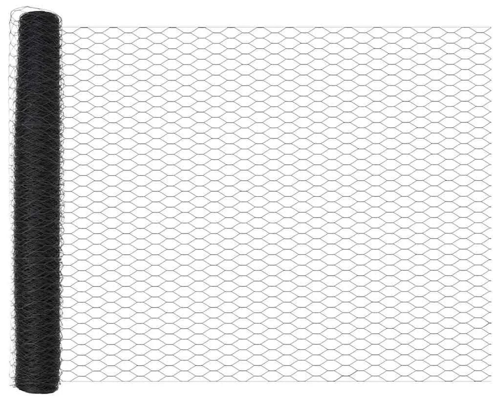 Cerca Hexagonal vidaXL Cinzento 0.8x100 m Aço