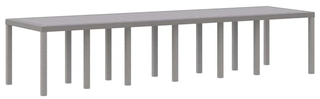 Conjunto de Jantar para Jardim 15 pcs Cinzento-claro